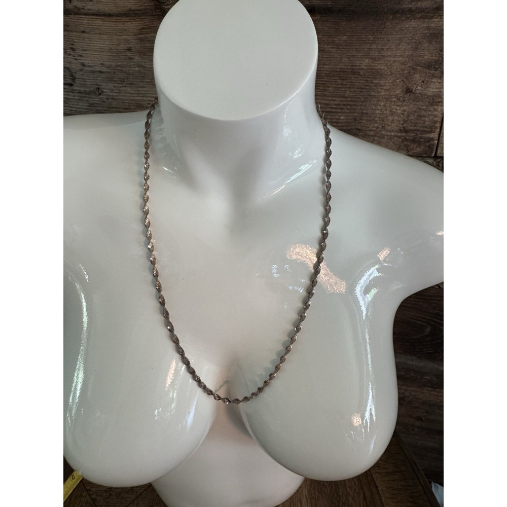 Sterling Silver Twisted Magic Chain Necklace 24"‎ Made In Italy .925 10.85 G